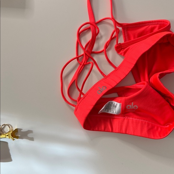 ALO Yoga Women's Red Strappy Bralette - Picture 8 of 8